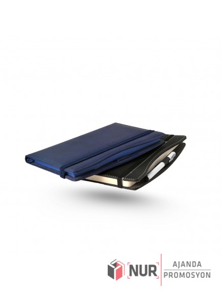 Kalem Tutacaklı Lastikli Termo Deri 13x21 cm Promosyon Tarihsiz Defter